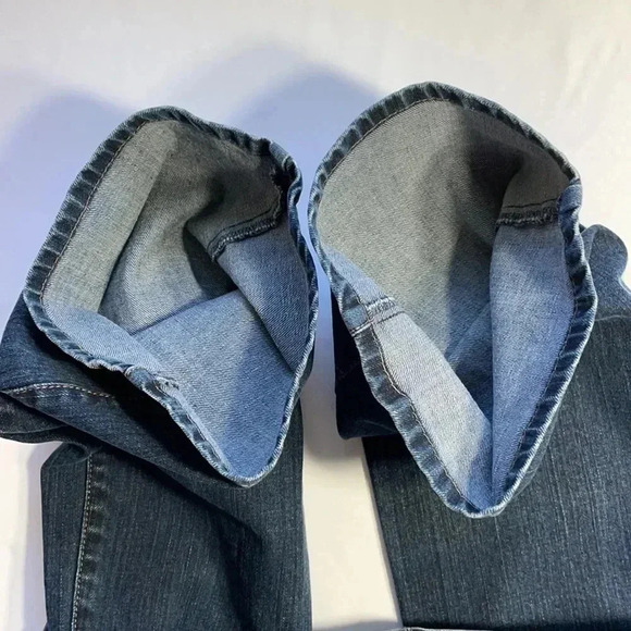 Ann Taylor Loft Flare Dark Blue Denim Jeans 6 - Picture 7 of 10